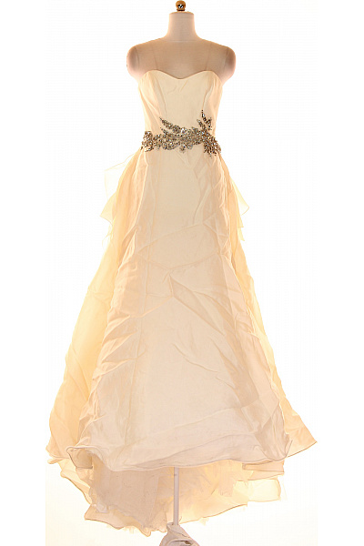 Svatební šaty  Šaty Hedvábné Béžové Second Hand