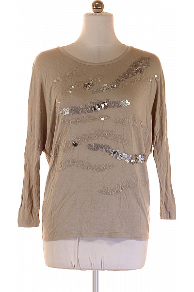 monnari Béžová halenka s flitry a kamínky volný střih 3/4 rukáv Vel. m | monnari | obrázek 2