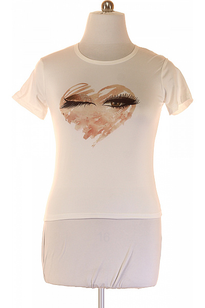 Dámské Tričko s Potiskem Bílé Second hand Vel. XL | Unimoda | obrázek 2