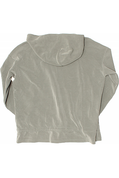 Dámská šedá jednobarevná mikina s kapucí a stahováním Velikost 42 | Unimoda | obrázek 2