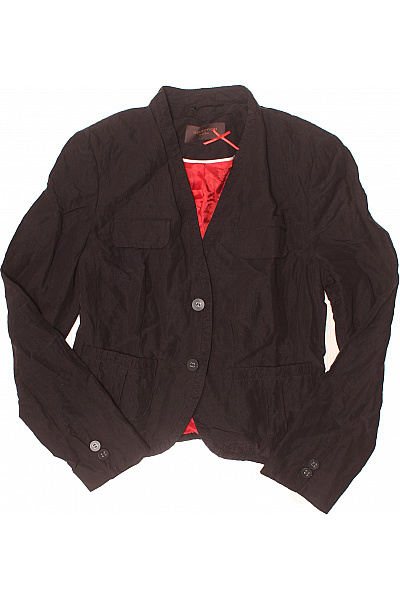 s.OLIVER Černý vypasovaný blejzr s červenou podšívkou ležérní na běžné nošení Velikost DE 40 | s.OLIVER | obrázek 2