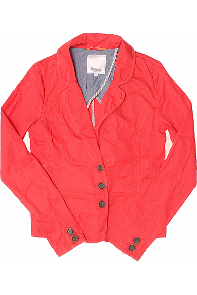 BENCH. Dámský Bavlněný Blejzr červený Volnočasové Elegantní Krátké Moderní Vel. M
