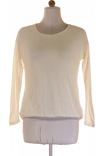 ZERO Dámská viskózová halenka krémová dlouhý rukáv pletená volná Velikost 38 | ZERO | obrázek 2