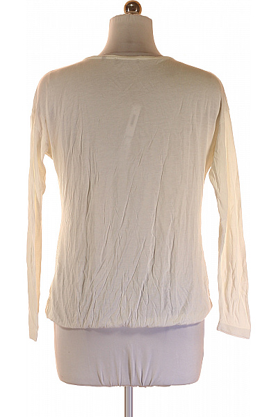 ZERO Dámská viskózová halenka krémová dlouhý rukáv pletená volná Velikost 38 | ZERO | obrázek 3