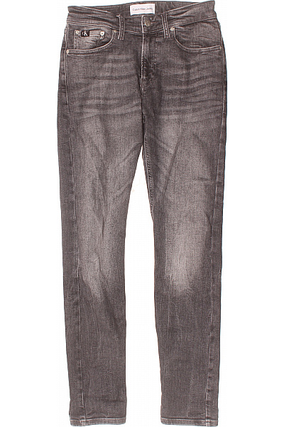 Calvin Klein Pánské Rovné Džíny Šedé Second Hand Vel. 30/32