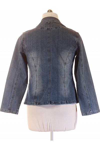 Dámská Bunda Modrá Second hand Vel. 44 | JEANS | obrázek 3