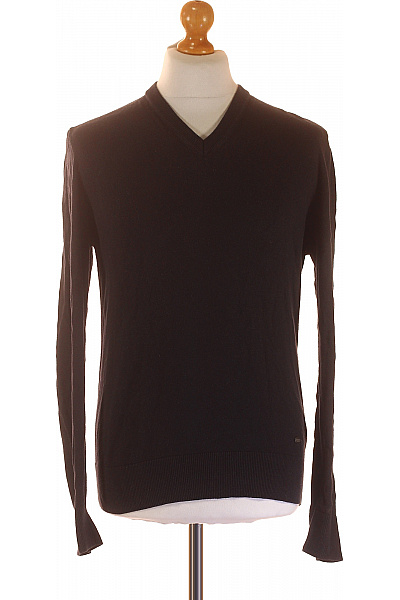 Pánský Svetr Černý Vincenzo Boretti Second Hand Vel. M