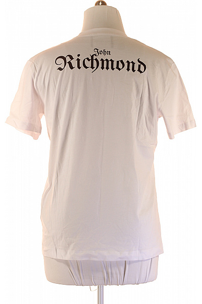 Pánské Tričko s Potiskem Bílé John Richmond Second hand Vel. L | John Richmond | obrázek 3