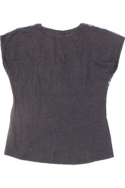 BELOVED Dámské šedé tričko s krátkým rukávem modré pruhy Vel. M | BELOVED | obrázek 2