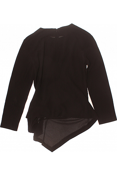 ZARA černá halenka s dlouhým rukávem a uzlem elegantní společenská Vel. S | ZARA | obrázek 3