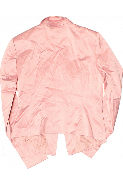 BODY FLIRT Růžový polyesterový saténový vypasovaný elegantní blejzr krátký na párty Vel. 38 | BODY FLIRT | obrázek 3