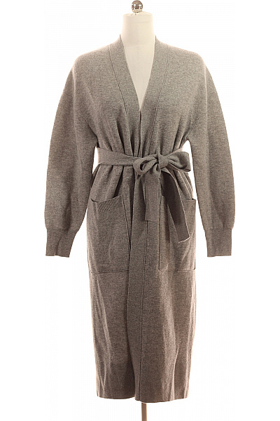 Dámský Cardigan Vlněný Šedý Hugo Boss Second Hand Vel. S