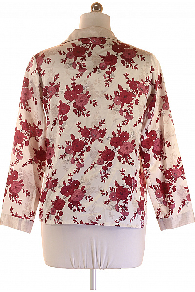 INDIGO Dámské polyesterové pyžamo krémové s bordó květy dlouhý rukáv Vel. EU 38 | INDIGO | obrázek 3