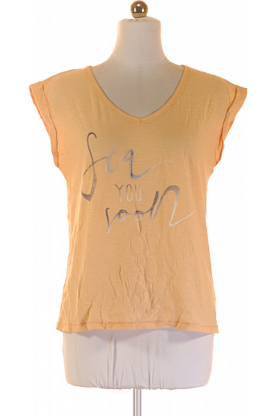 Dámské Tričko Oranžové S.OLIVER Vel. 38