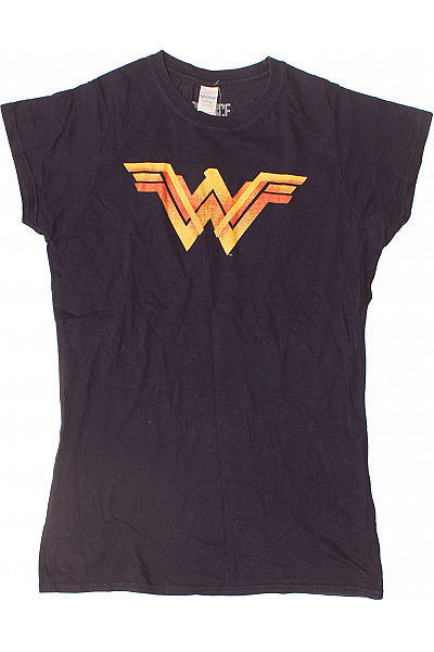 Dámské Tričko s Potiskem Modré Gildan Second hand Vel. M | Gildan | obrázek 2