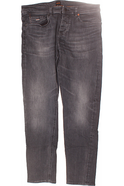 Hugo Boss Pánské Džíny Šedé Second Hand Vel. 34/32