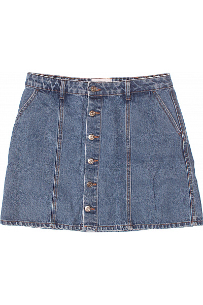 MANGO Džínová  Sukně Modrá Vel. L