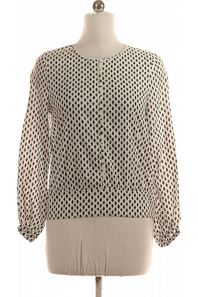 Vzorovaná  Halenka Černobílá MANGO Vel. M