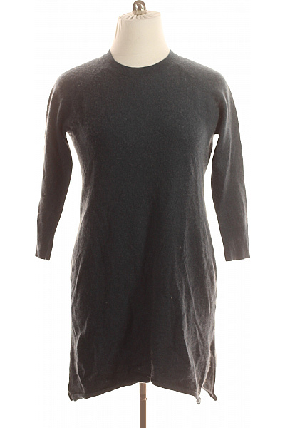 Pletené šaty Vlněné Zelené Second Hand Vel. 44