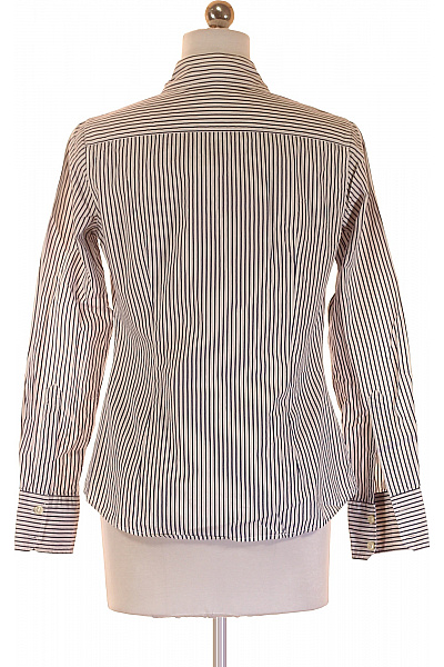 BENETTON Společenská Dámská Košile Modrá Second hand Vel. S | BENETTON | obrázek 3