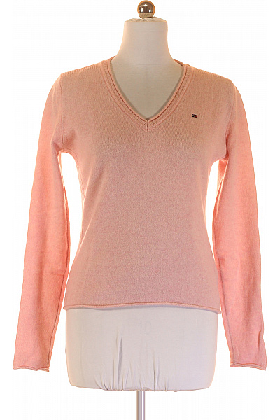 Dámský Svetr Vlněný Růžový TOMMY HILFIGER Vel. M