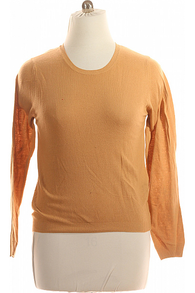 Dámský Svetr Vlněný Hnědý Second Hand Vel. XL