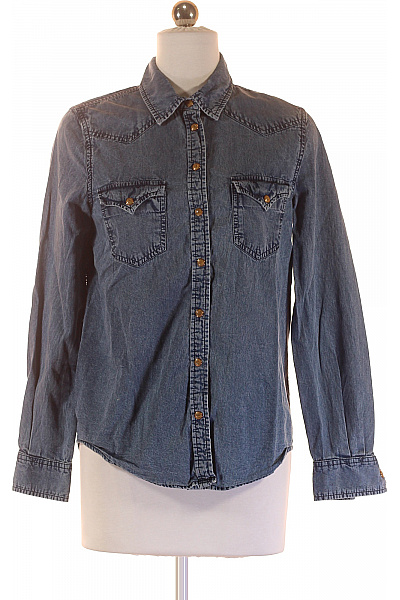 MANGO Dámská Košile Modrá Second hand Vel. XS | MANGO | obrázek 2