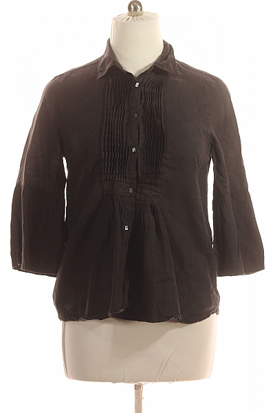 Letní Dámská Košile Lněná Černá Max Mara Vel. XL | Max Mara | obrázek 2