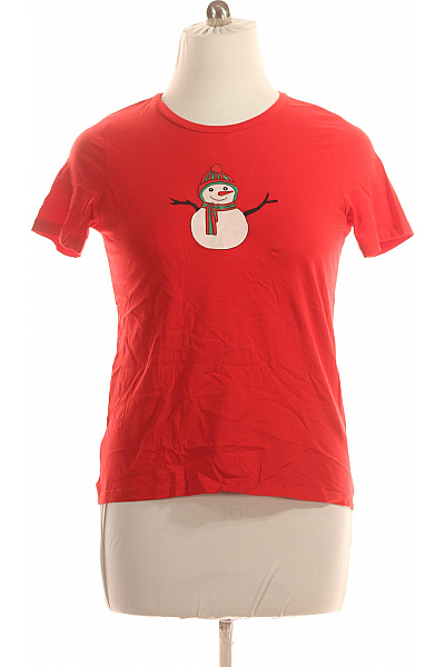 VERO MODA Dámské Tričko Červené Second hand Vel. XL | VERO MODA | obrázek 2