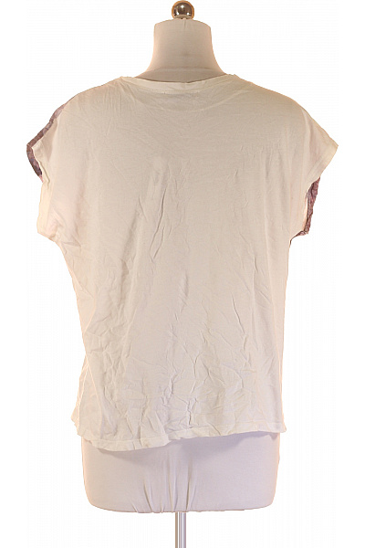 PULL&BEAR Dámské Tričko s Potiskem Bílé Vel. M | PULL&BEAR | obrázek 3