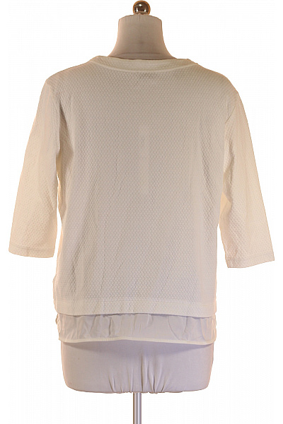 GERRY WEBER Bílá bavlněná halenka úpletová s 3/4 rukávem prodloužená volná Vel. 42 | GERRY WEBER | obrázek 2