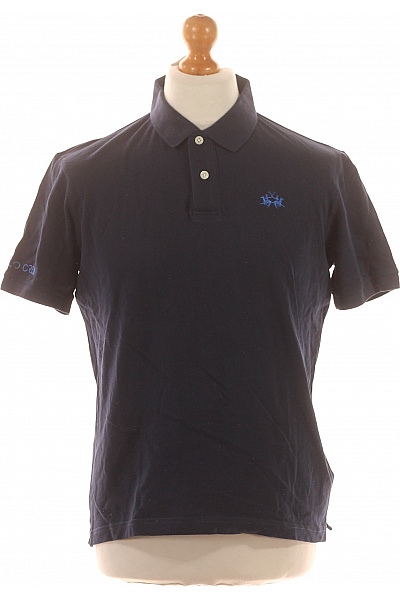 Pánské Tričko s Límečkem Modré La Martina Second hand Vel. L | La Martina | obrázek 2