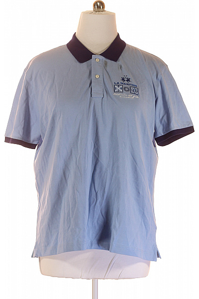 Pánské Tričko Modré La Martina Second Hand Vel. XXL