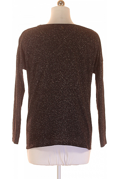 s.OLIVER Dámské tričko dlouhý rukáv tmavě třpytivé volánový výstřih basic Velikost DE 40 | s.OLIVER | obrázek 3