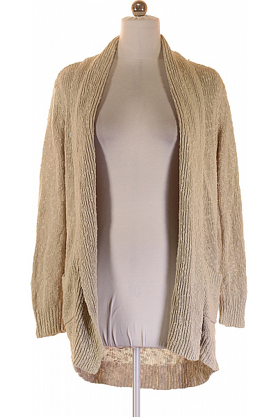 BANANA REPUBLIC Dámský bavlněný kardigan béžový žebrovaný volný lehký jarní podzimní Vel. m | BANANA REPUBLIC | obrázek 2