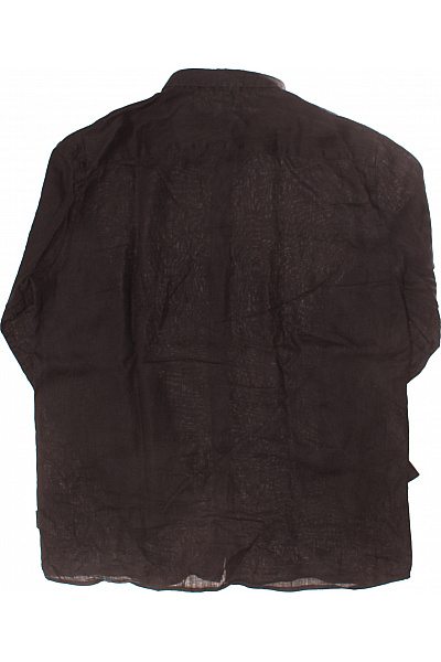 Pánská Košile Jednobarevná Lněná Černá Richmond Vel. 54 | richmond | obrázek 4