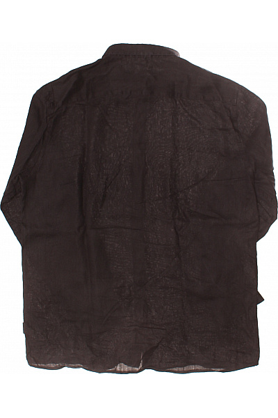 Pánská Košile Jednobarevná Lněná Černá Richmond Vel. 54 | richmond | obrázek 5