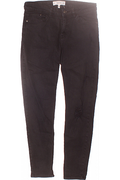 Roztrhané Dámské Džíny Černé MANGO Vel. 36