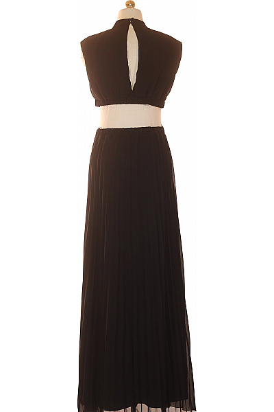 TFNC černé společenské šaty bez rukávů dlouhé plisované sexy Velikost 10 | TFNC | obrázek 3