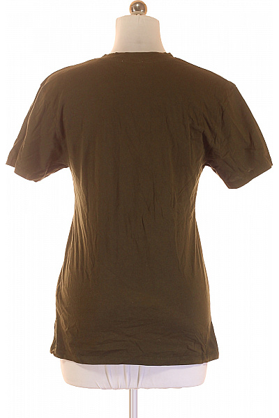 ZARA Dámské Tričko s Potiskem Khaki Vel. M