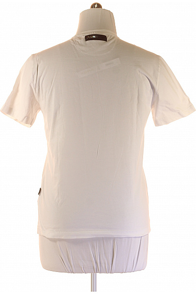 PLEIN SPORT Pánské Tričko s Potiskem Bílé Second hand Vel. M | PLEIN SPORT | obrázek 3