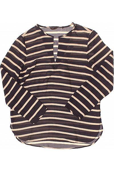 ZARA Dámská pruhovaná tuniková halenka s dlouhým rukávem a výstřihem do V Vel. m | ZARA | obrázek 2