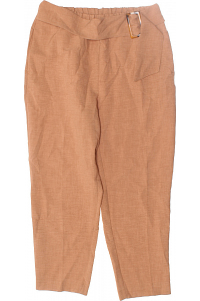 Dámské Kalhoty Rovné Hnědé ZARA Vel. L