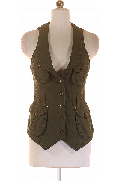ZARA Kratká Dámská Vesta Khaká Second hand Vel. S | ZARA | obrázek 2