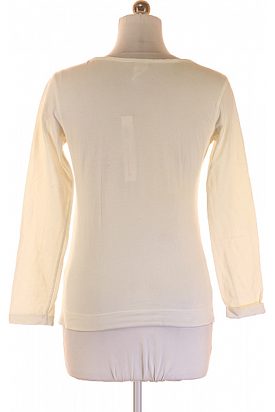 ADIDAS Dámské bavlněné sportovní tričko s dlouhým rukávem krémové s nápisem Vel. 42 | ADIDAS | obrázek 3