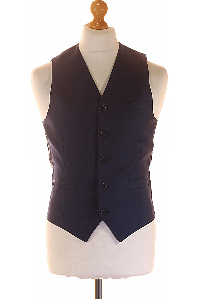 Společenská Pánská Vesta Vlněná Modrá DOUGLAS HAYWARD Vel. 48 | DOUGLAS HAYWARD | obrázek 2