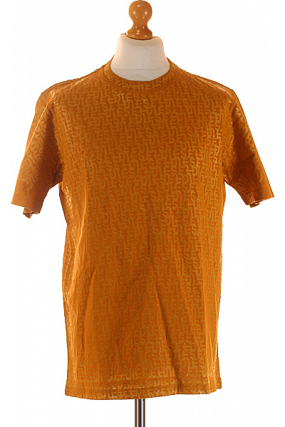 DIESEL Pánské Tričko S Potiskem Oranžové Vel. M