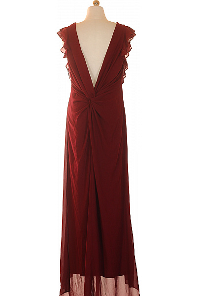 TFNC Dámské dlouhé šaty společenské červené šifonové Vel. 14 | TFNC | obrázek 2