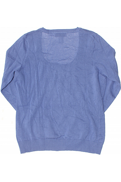TESINI Dámský modrý pulovr žebrovaný basic lehký přes hlavu Vel. 42 | TESINI | obrázek 3