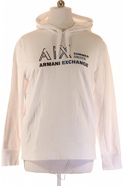 ARMANI Pánská Mikina Bez Zapínání Bílá Vel. XL